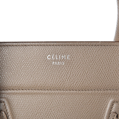Celine Grained Calfskin Medium Phantom Luggage Taupe 5 of 10