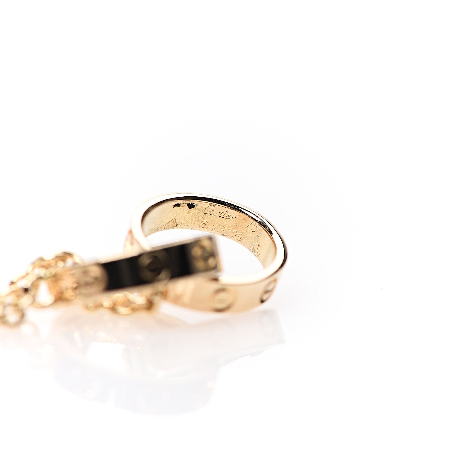 Cartier 18K Yellow Gold Interlocking LOVE Necklace 4 of 6
