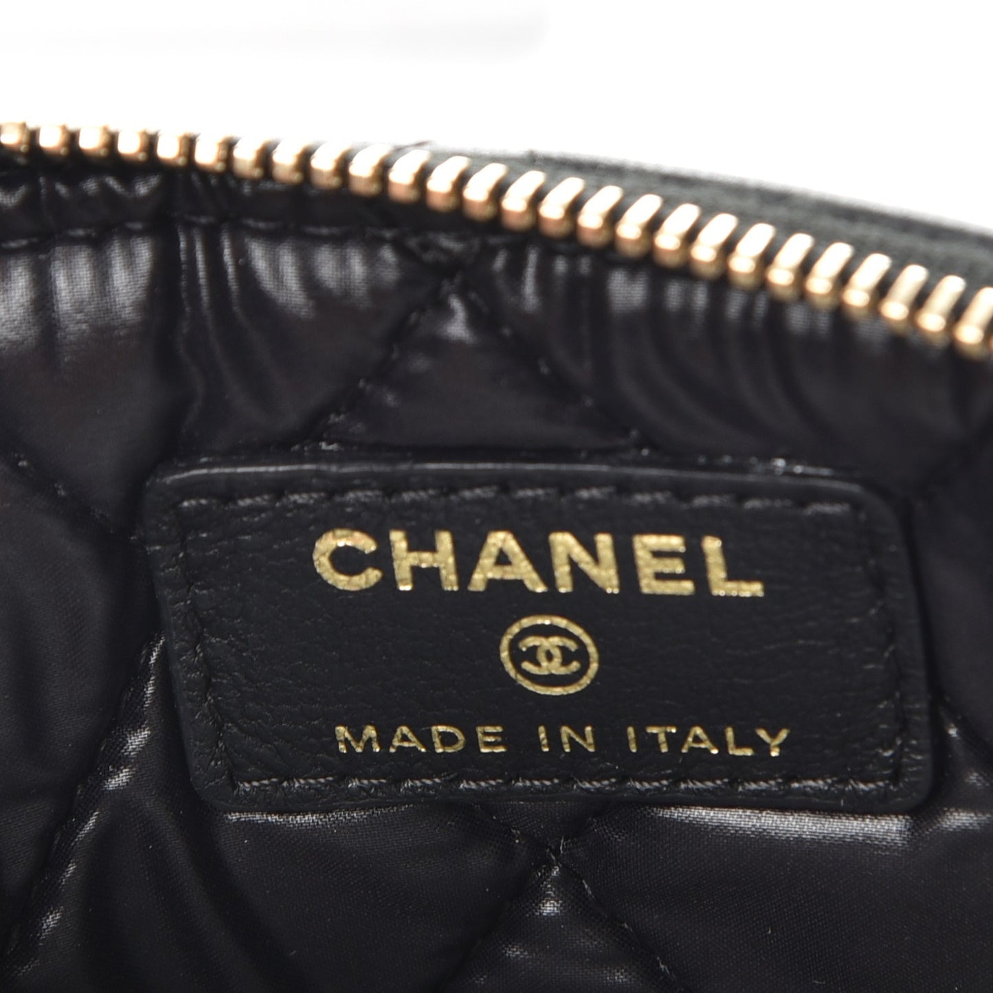 Lambskin Quilted Casino Coin Purse Black