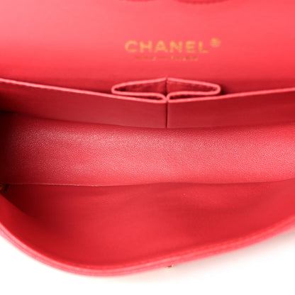 Chanel Caviar Quilted Medium Double Flap Dark Pink 4 of 10