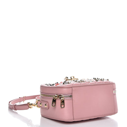 Dolce & Gabbana Lambskin Watersnake Embellished Lucia Shoulder Bag Rosa 4 of 6