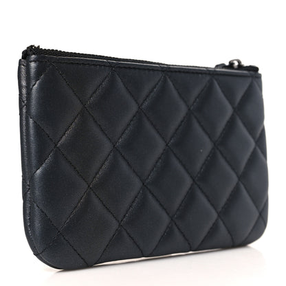 Chanel Pearly Lambskin Quilted Small Cosmetic Case So Black 3 of 8