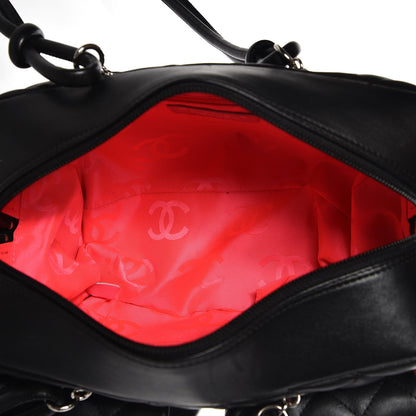 Chanel Calfskin Quilted Small Cambon Multipocket Reporter Black White 5 of 8