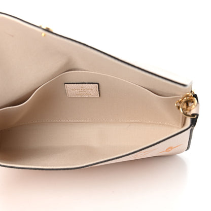 Louis Vuitton Empreinte Monogram Giant By The Pool Felicie Pochette Chain Wallet Cream Saffron 5 of 11