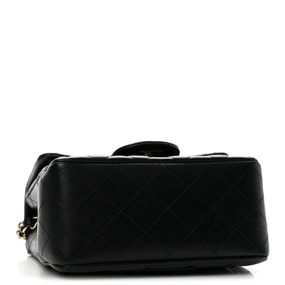 Chanel Lambskin Quilted Mini Square Flap Black 4 of 13