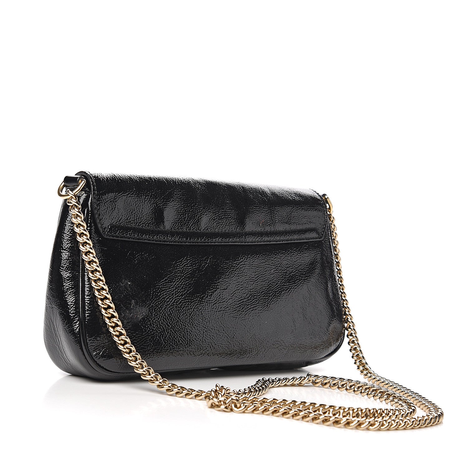 Gucci Patent Medium Soho Flap Crossbody Black 3 of 17