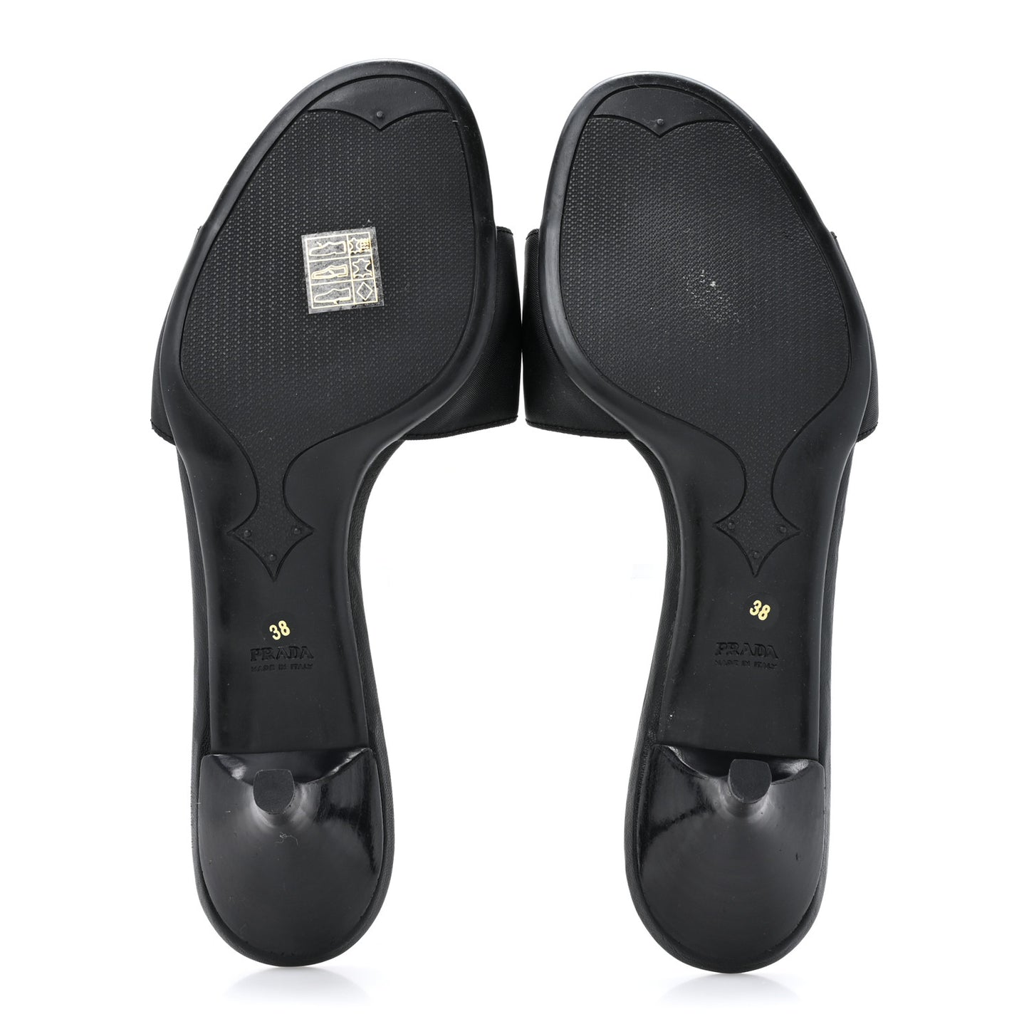 Nylon Logo Slide Sandals 38 Black