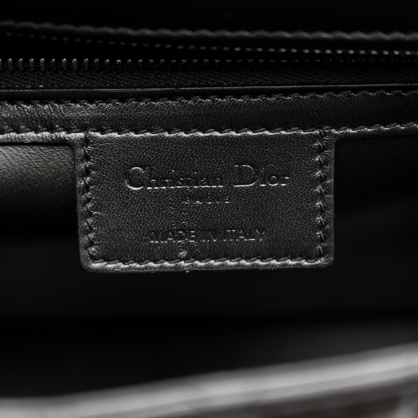 Calfskin Macrocannage Large Caro Bag Black
