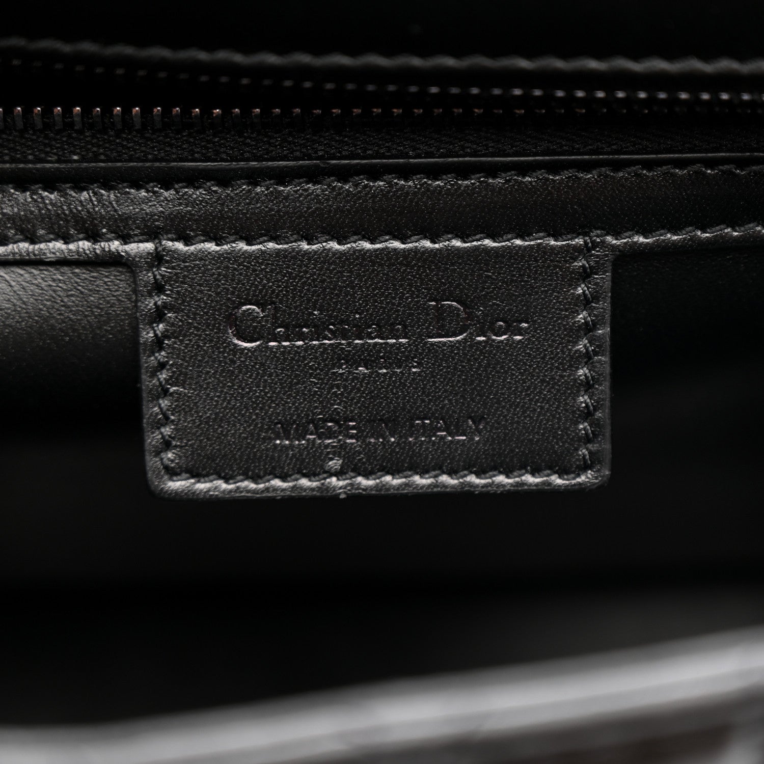 Christian Dior Calfskin Macrocannage Large Caro Bag Black 6 of 10