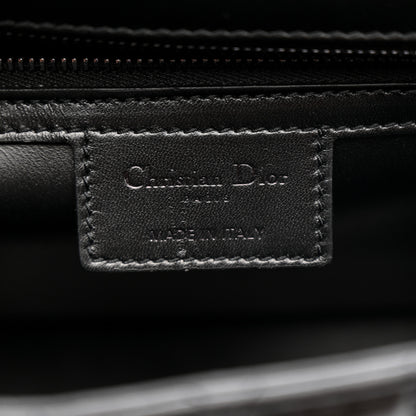 Christian Dior Calfskin Macrocannage Large Caro Bag Black 6 of 10