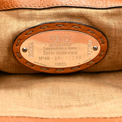 Fendi Cuoio Romano Selleria Large Villa Borghese Tote Meile Brown Green 6 of 14
