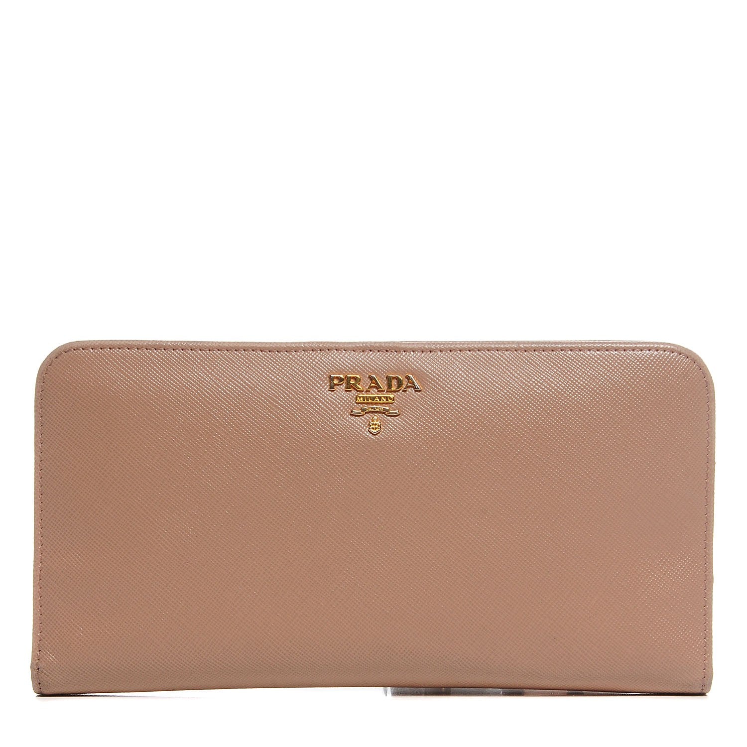 Prada Saffiano Continental Wallet Cammeo Platino 1 of 8