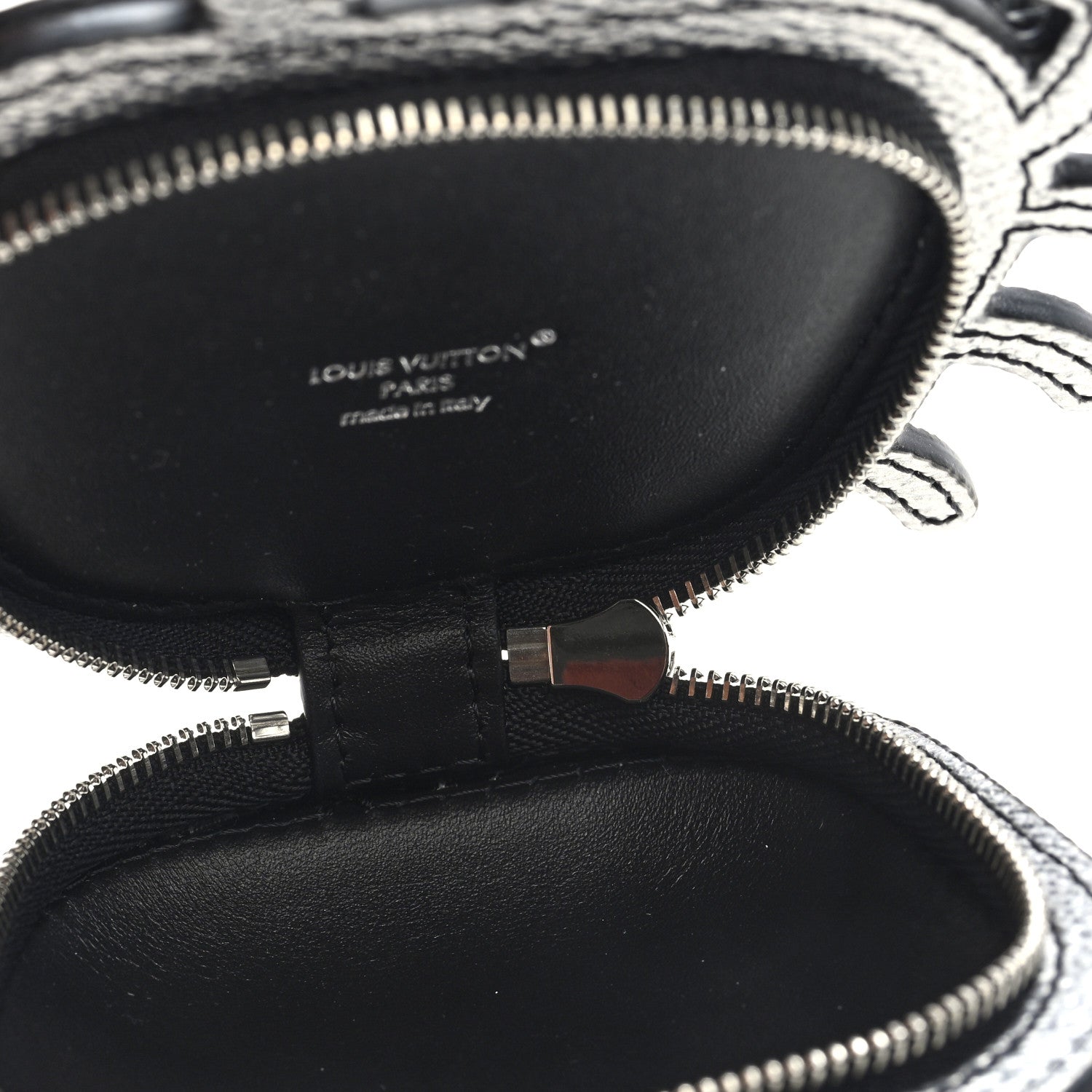 Louis Vuitton Metallic Monogram Crab Bag Charm Grey Silver 5 of 6