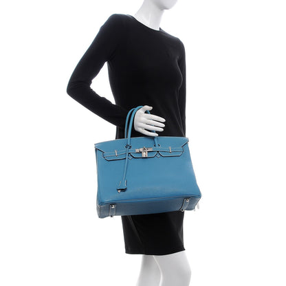 Hermes Togo Birkin 35 Blue Jean 2 of 39