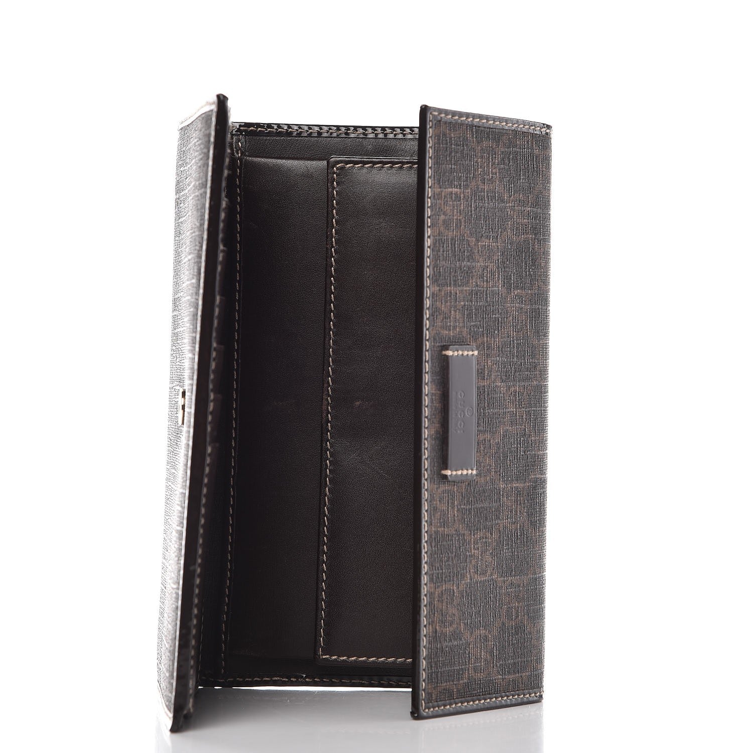 Gucci GG Supreme Monogram Joy Continental Snap Oranizer Wallet Dark Brown 5 of 9