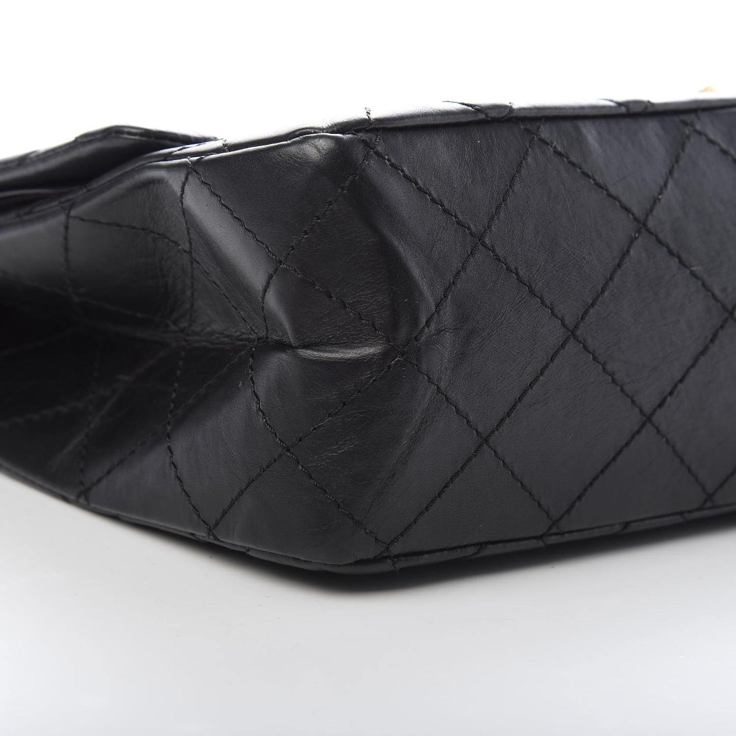 Aged Calfskin Quilted 2.55 Reissue 227 Flap Black
