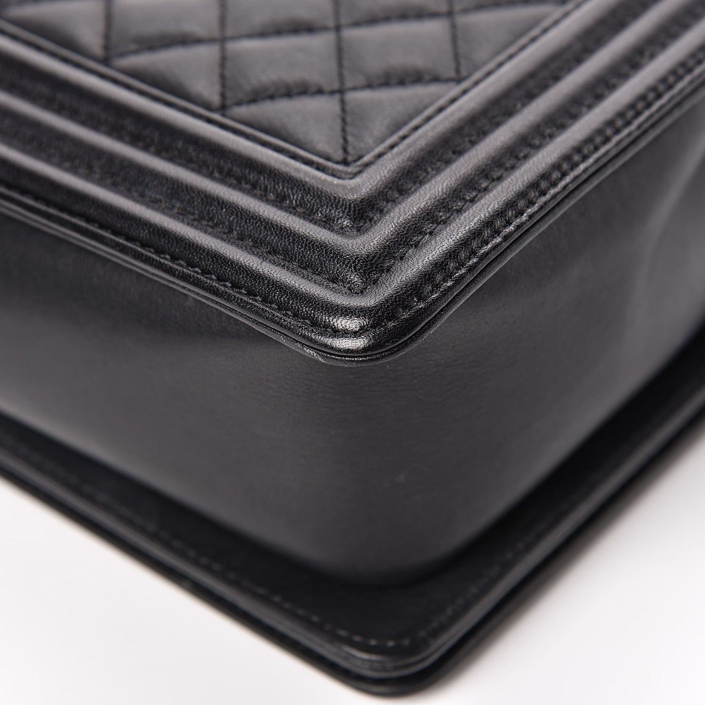 Calfskin Quilted New Medium Boy Flap Black