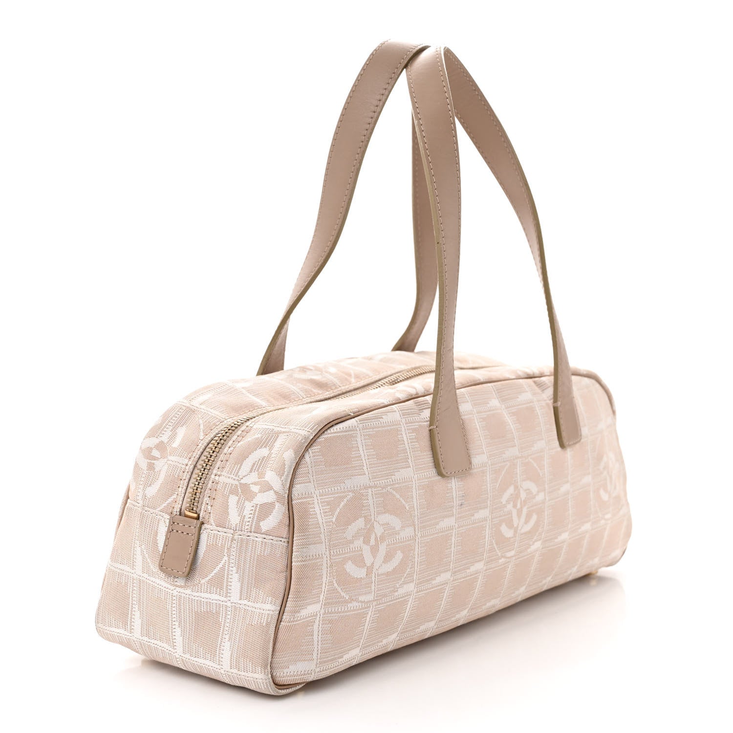 Chanel Nylon Travel Bowler Beige 3 of 12