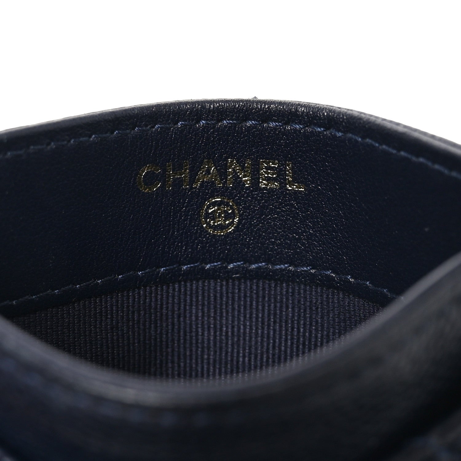 Chanel Caviar Quilted Card Holder Navy 6 of 9
