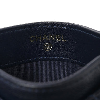 Chanel Caviar Quilted Card Holder Navy 6 of 9