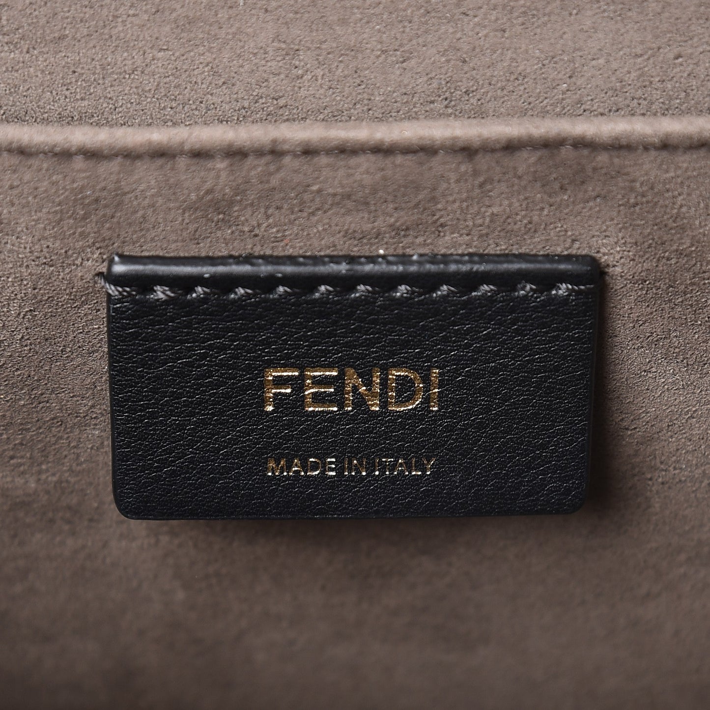 Vitello Century Velvet F is Fendi FF Kan I Shoulder Bag Tobacco Rosa Plaster