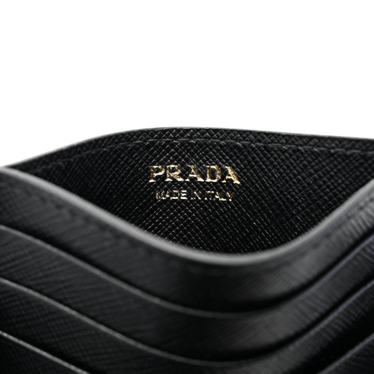 Prada Saffiano Triangle Card Case Black 6 of 7