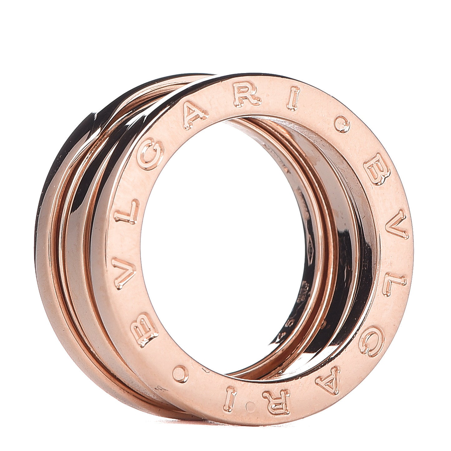 18K Rose Gold B.Zero1 Three-Band Ring 45 3.25