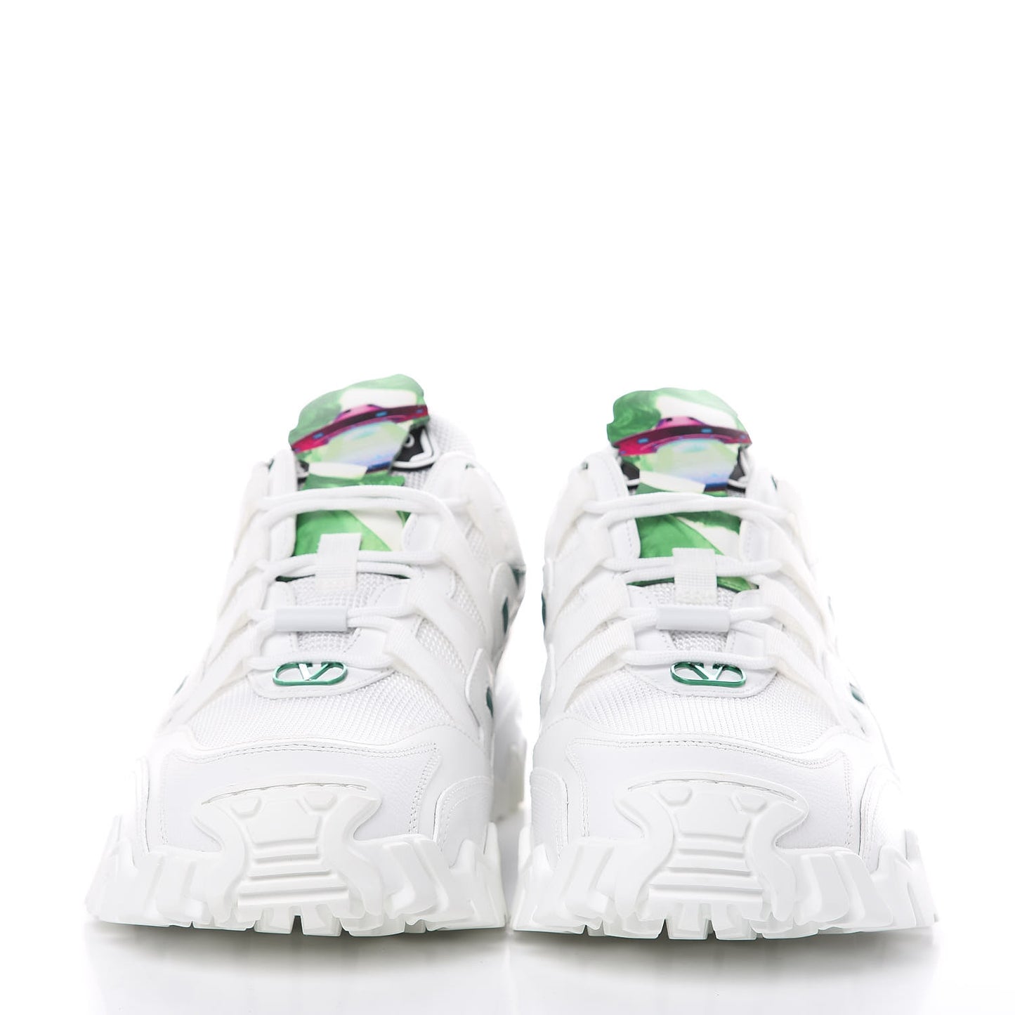 X UNDERCOVER Calfskin Mens Climbers Sneakers 40 White Smeraldo