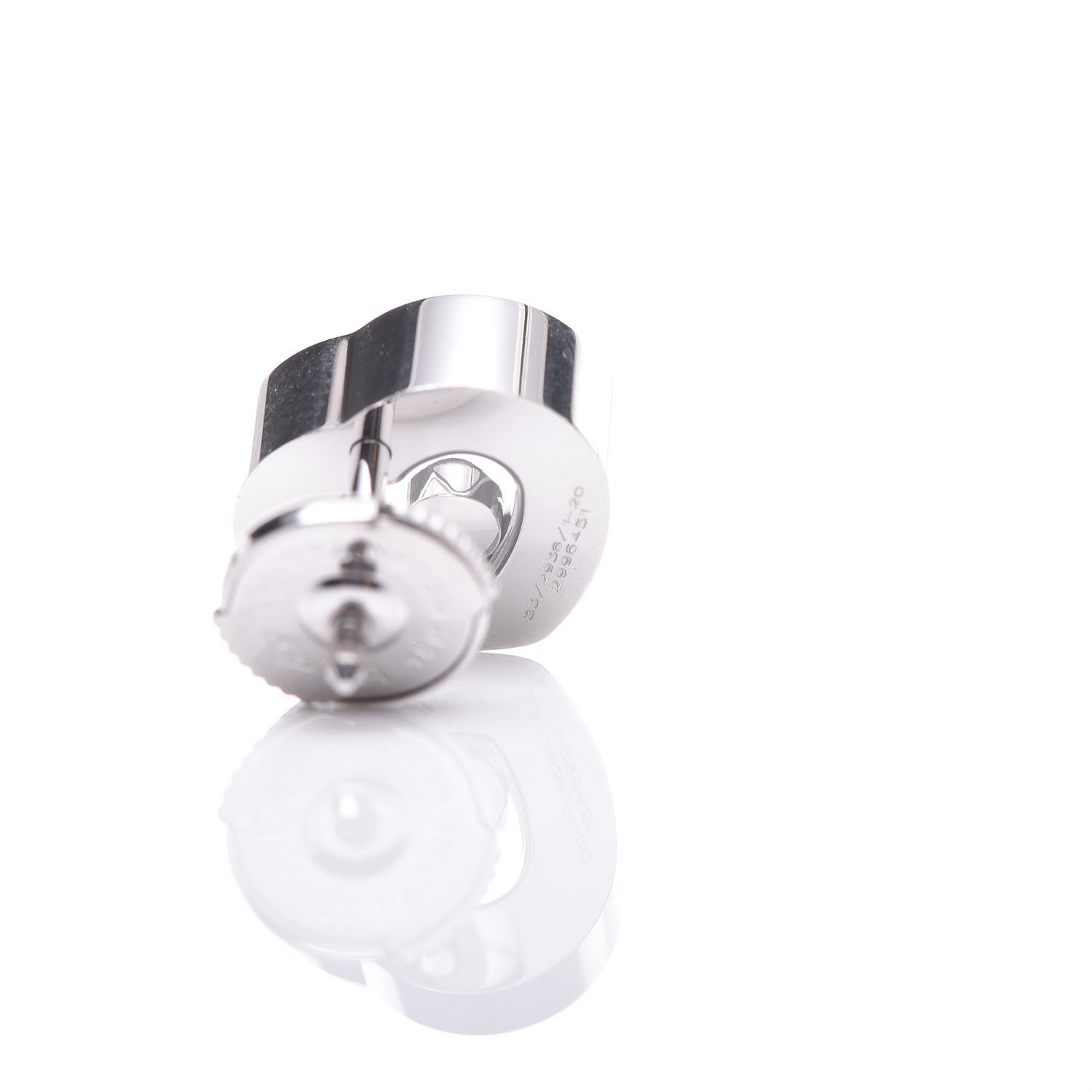 Chopard 18K White Gold Diamond Ruby Happy Diamonds Heart Earrings 4 of 6