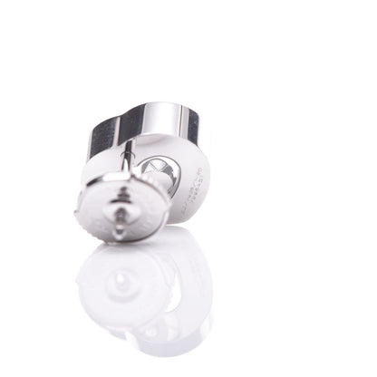 Chopard 18K White Gold Diamond Ruby Happy Diamonds Heart Earrings 4 of 6