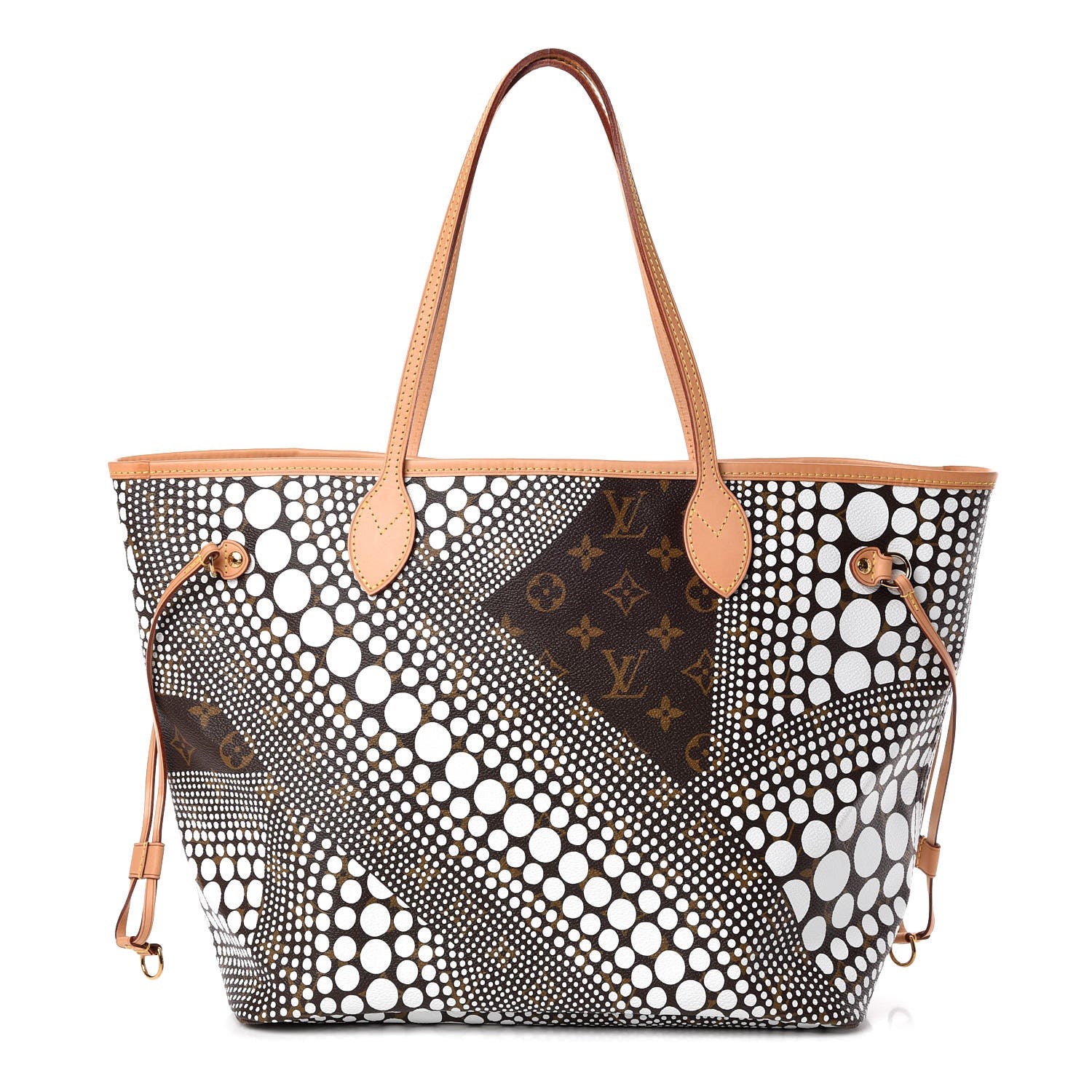 Louis Vuitton Monogram Kusama Waves Neverfull MM White 1 of 10