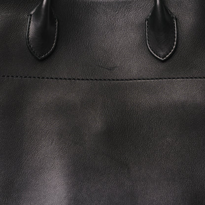 The Row Polished Saddle Calfskin Soft Margaux 15 Black 7 of 9