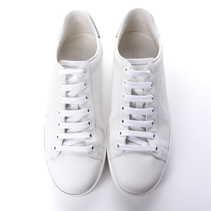 Gucci Calfskin Interlocking G Perforated Womens Ace Sneakers 38.5 White Grey Sky 5 of 10