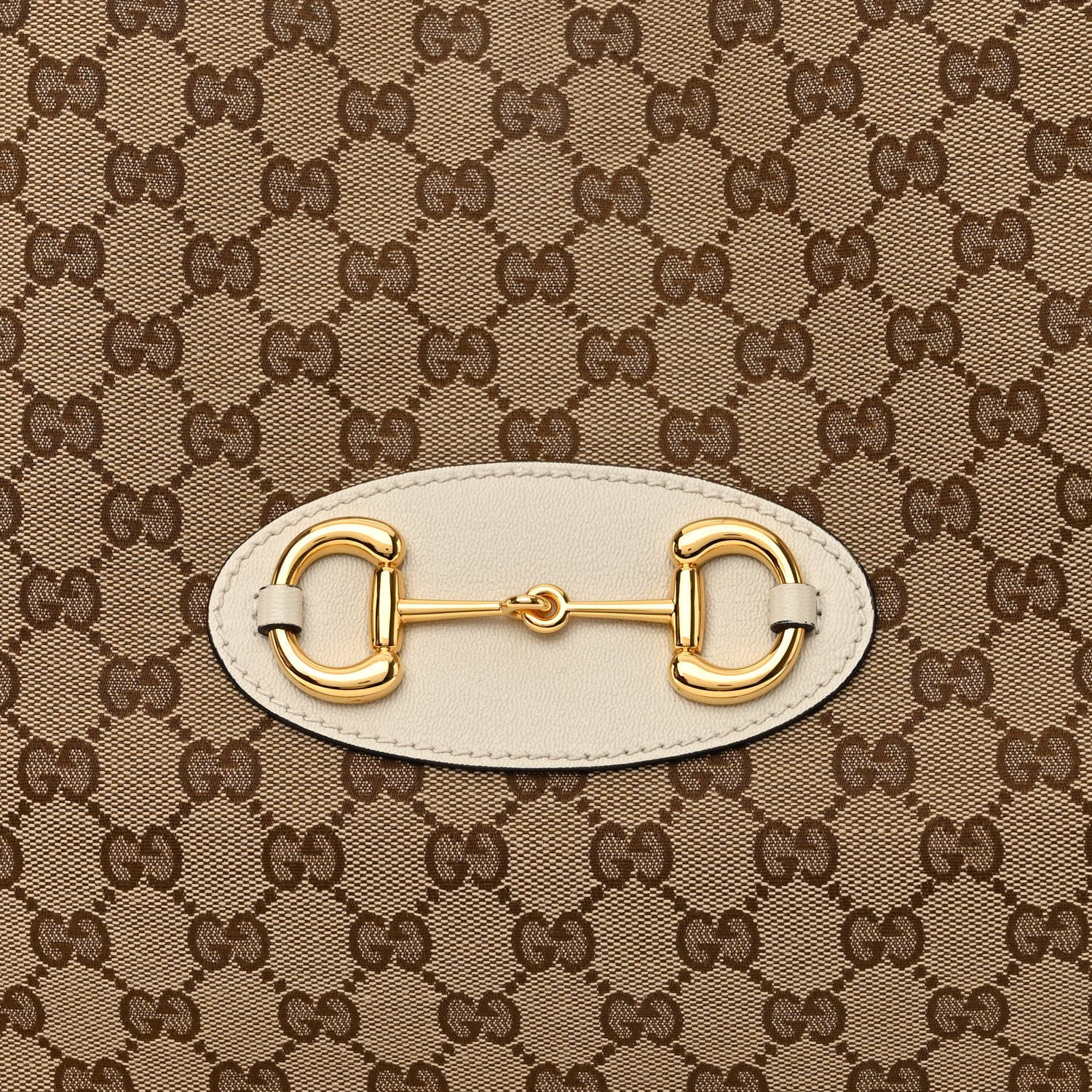 Gucci Monogram New Sakai Calfskin Lux Horsebit 1955 Tote Beige Ebony Mystic White 9 of 11