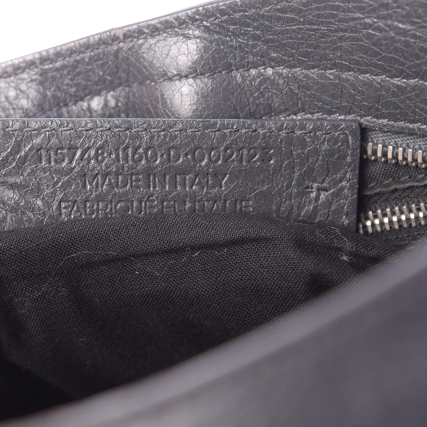 Agneau Classic Silver Hardware City Gris Fossile Anthracite