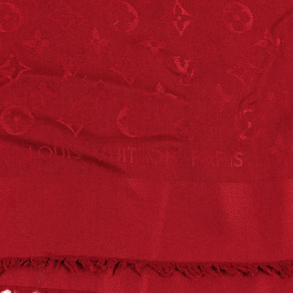 Louis Vuitton Silk Wool Monogram Shawl Pomme D'Amour 2 of 3