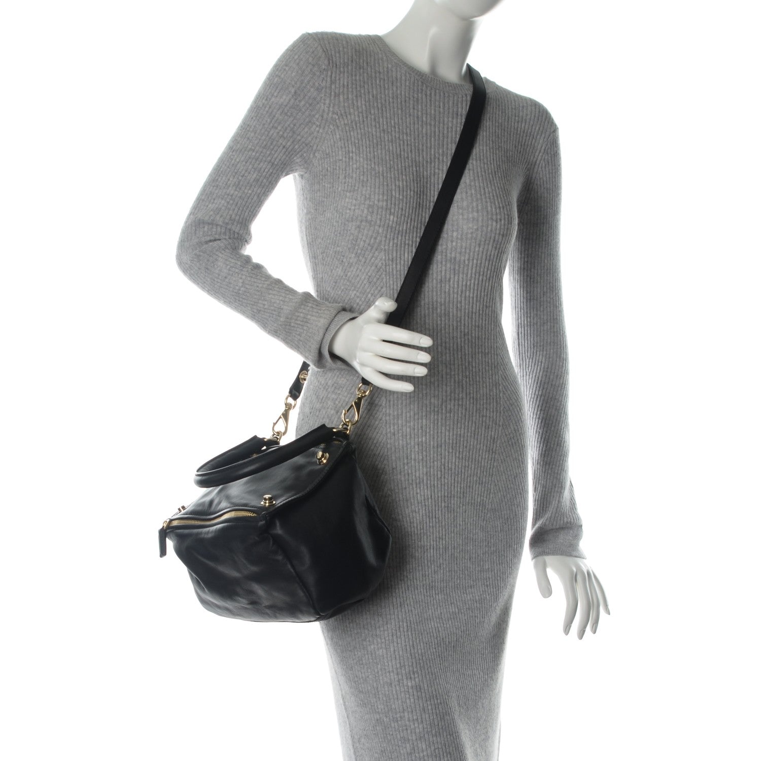 Givenchy Calfskin Small Bolt Stud Pandora Black 2 of 7