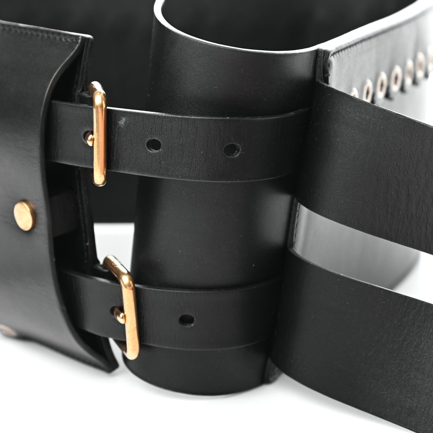 Christian Dior Calfskin Saddle Belt 85 Black 5 of 5
