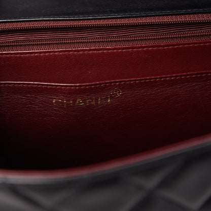 Chanel Lambskin Quilted XL Jumbo Single Flap Black 8 of 10