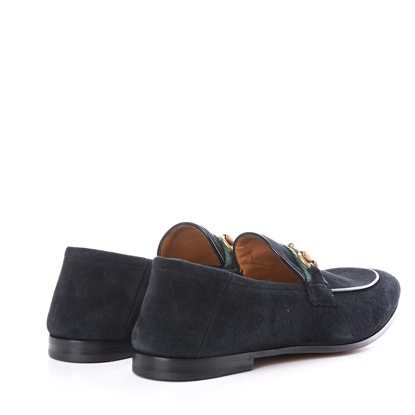 Suede Web Mens Horsebit Loafers 8 Black