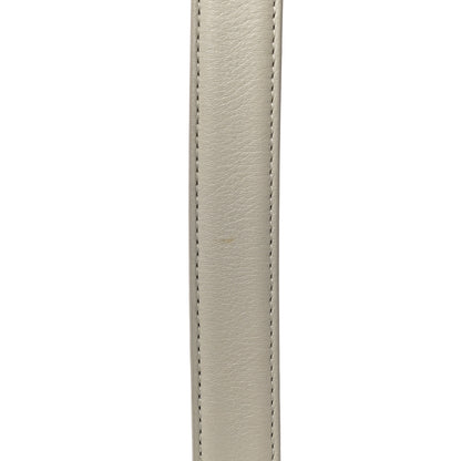 Saint Laurent Smooth Calfskin Monogram Square Buckle Belt 80 32 White 12 of 12