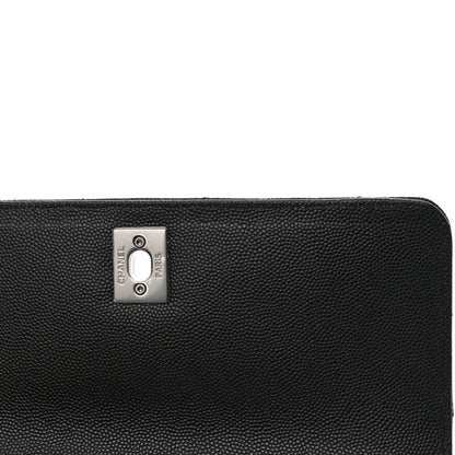 Chanel Caviar Chevron Quilted Mini Coco Handle Flap Black 10 of 11