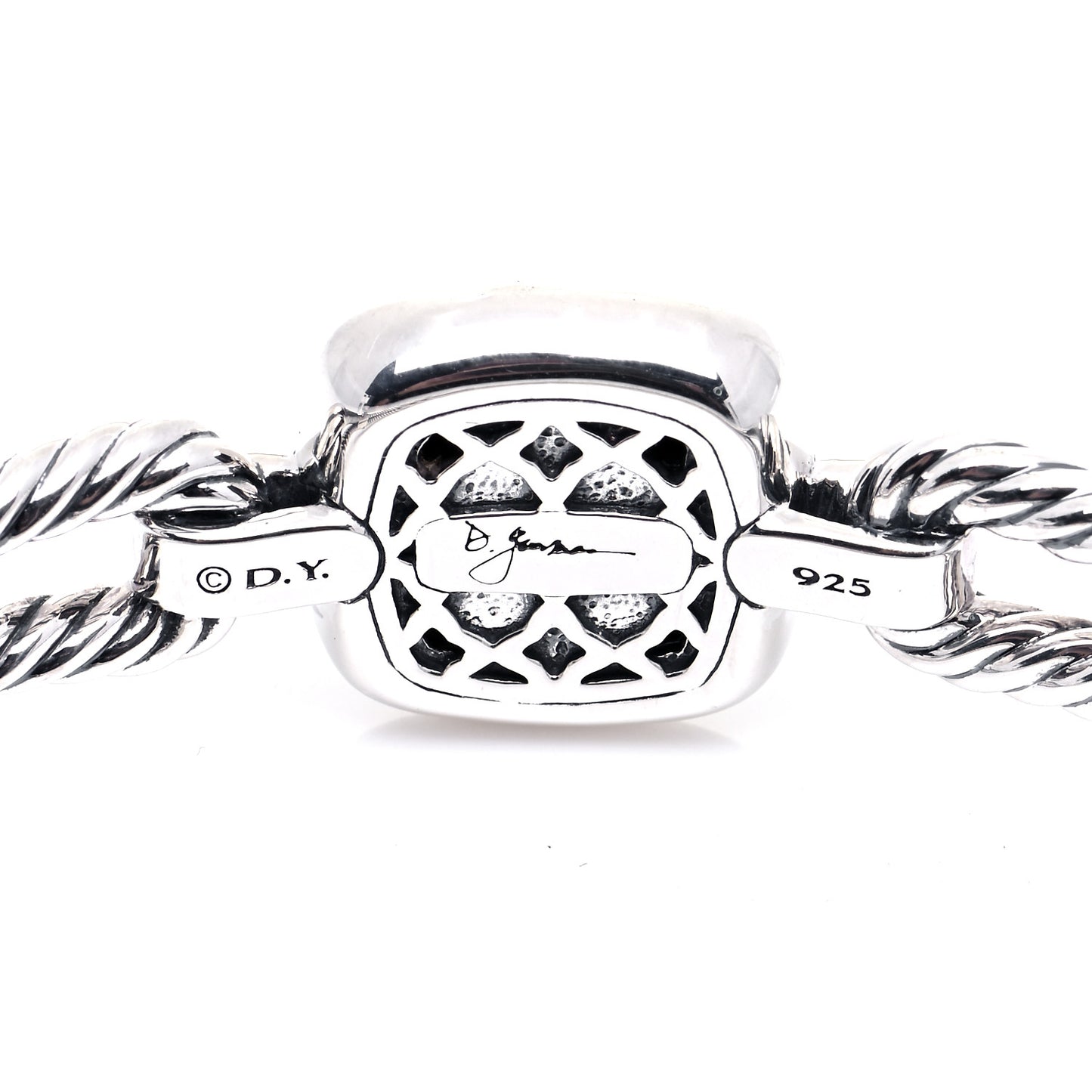 Sterling Silver Diamond Black Onyx Albion Cable Bracelet