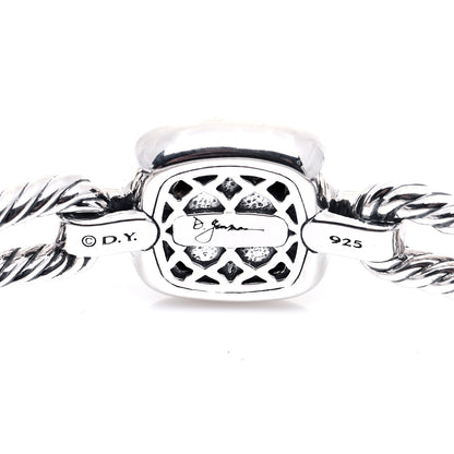 David Yurman Sterling Silver Diamond Black Onyx Albion Cable Bracelet 4 of 5