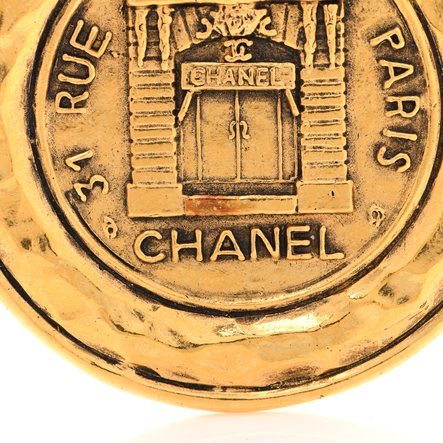 Chanel 31 Rue Cambon Medallion Brooch Gold 5 of 5
