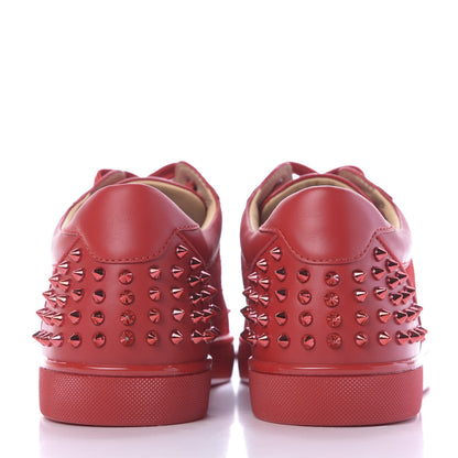 Christian Louboutin Calfskin Mesh Mens Seavaste 2 Flat Sneakers 44 Loubi Red 5 of 12