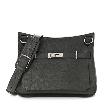 Hermes Taurillon Clemence Jypsiere 34 Vert de Gris 1 of 10
