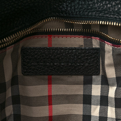 Burberry London Grainy Calfskin Medium Cale Hobo Black 6 of 10