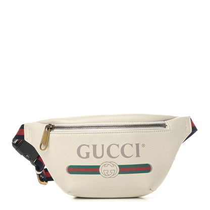 Gucci Grained Calfskin Small Logo Belt Bag White 1 of 4