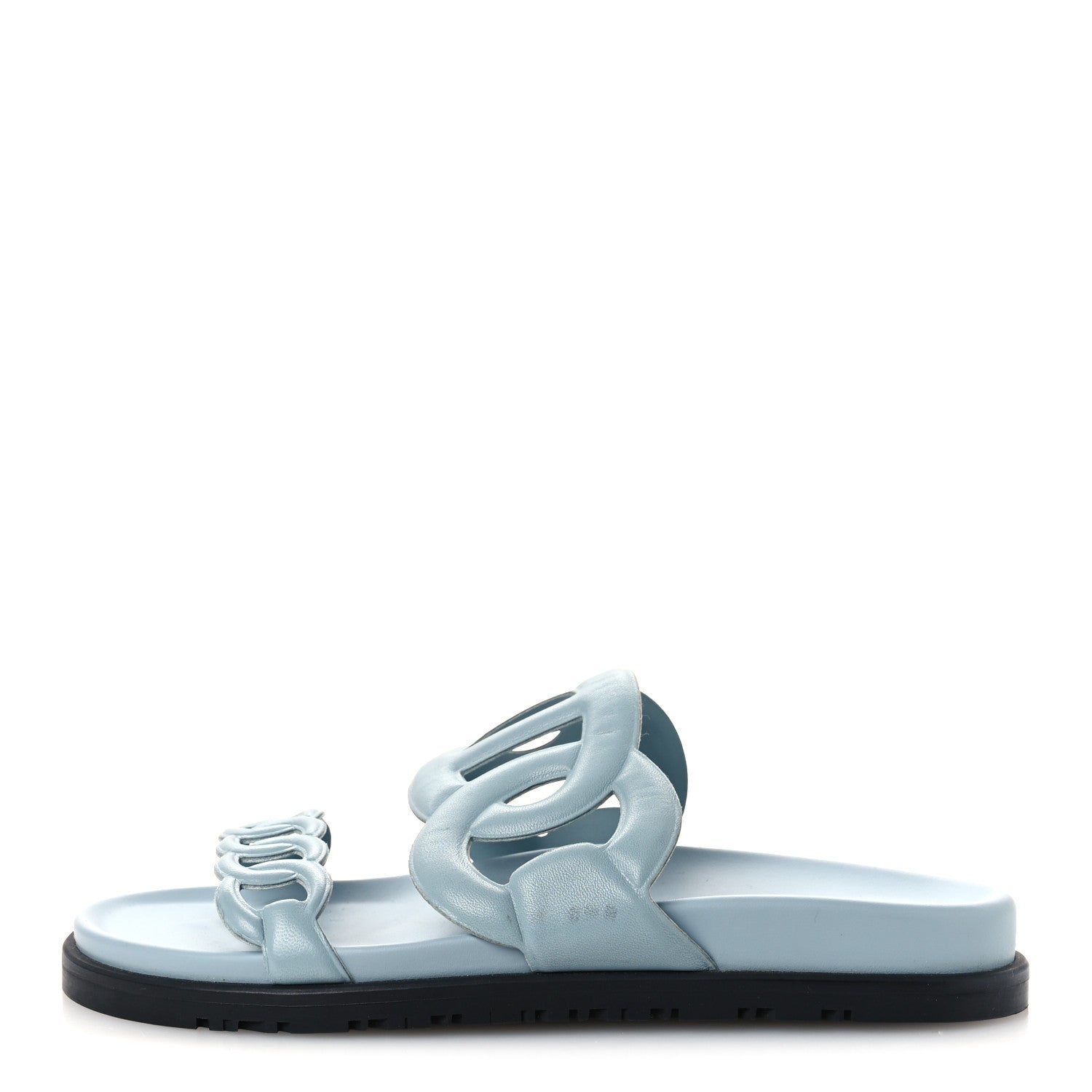 Hermes Nappa Extra Sandals 37.5 Bleu Jean 37.5 Bleu Jean 1 of 13